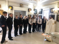 Руководитель Молодёжного отдела провел беседу в храме для студентов колледжа водного транспорта