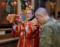 Митрополит Хабаровский и Приамурский Игнатий освятил воинский храм во имя святого великомученика Димитрия Солунского в Князе-Волконском. 9 ноября 2013 год.