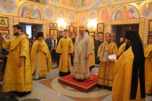 Правящий архиерей возглавил Божественную литургию в день памяти небесного покровителя духовной семинарии 6 октября 2022 года Правящий архиерей возглавил Божественную литургию в день памяти небесного покровителя духовной семинарии 6 октября 2022 года